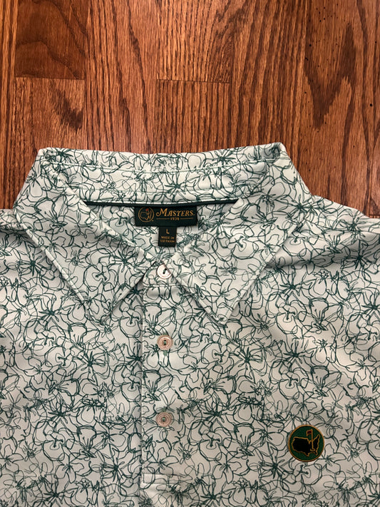 Men’s Large Green Floral Masters Berckmans Place Polo
