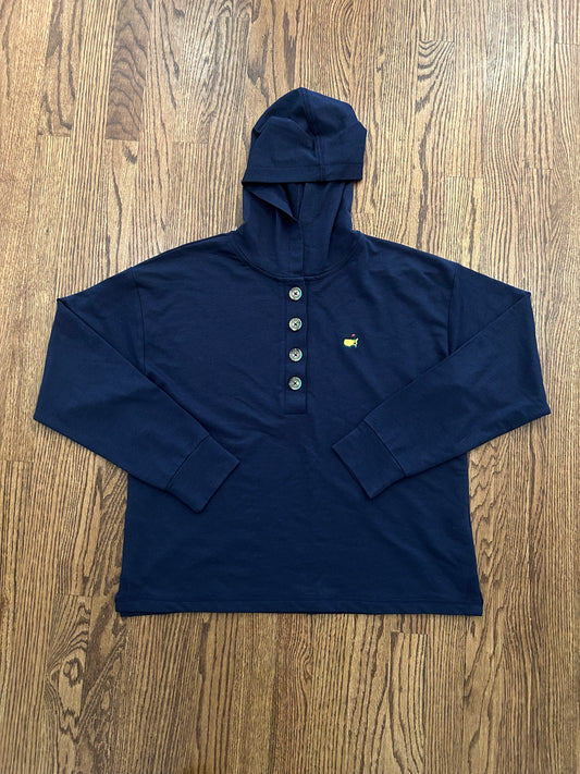 Women’s Medium Masters Magnolia Lane Navy Button Hoodie