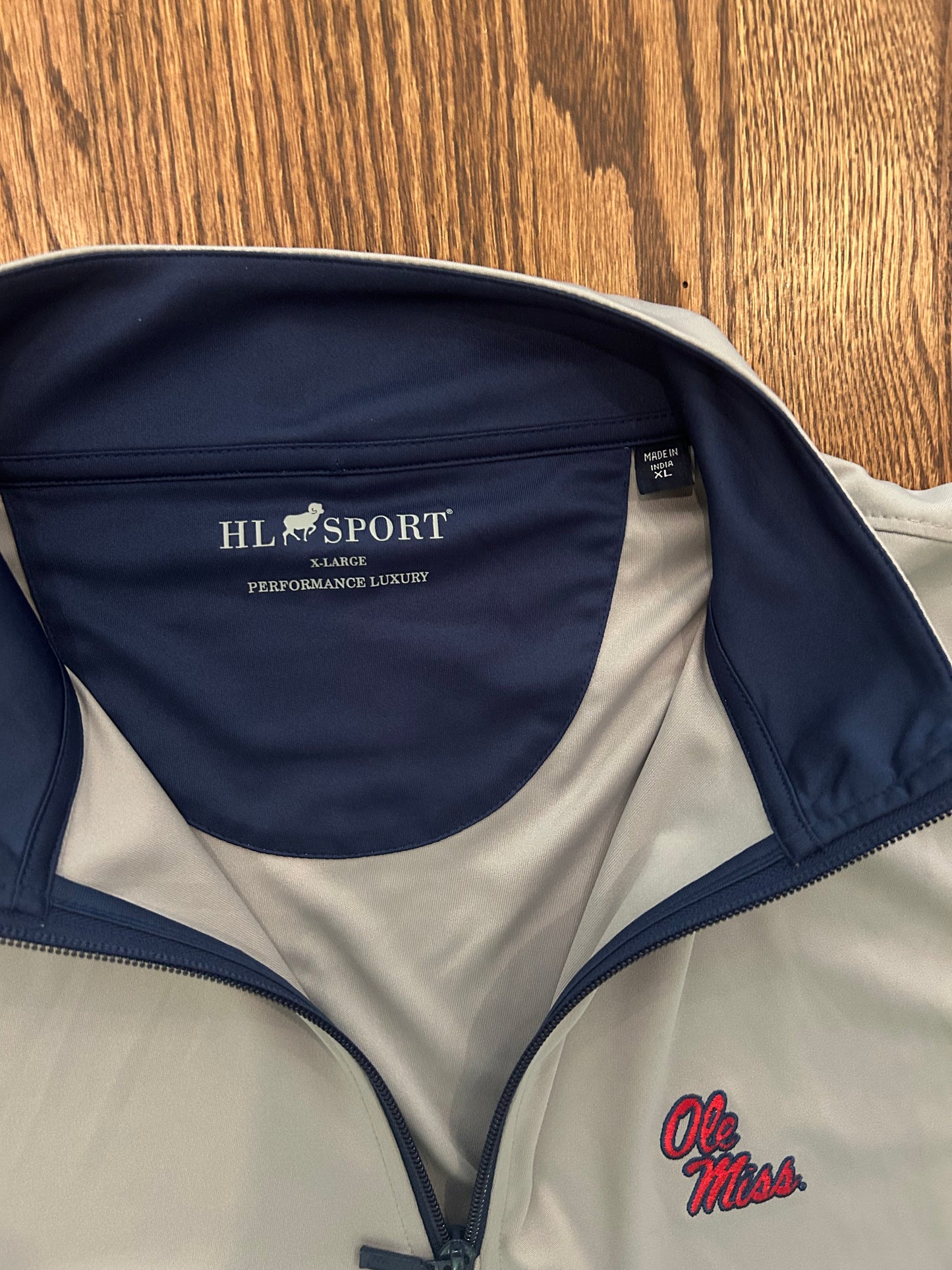 Men’s XL Horn Legend Ole Miss Rebels Quarter Zip Vest Mississippi