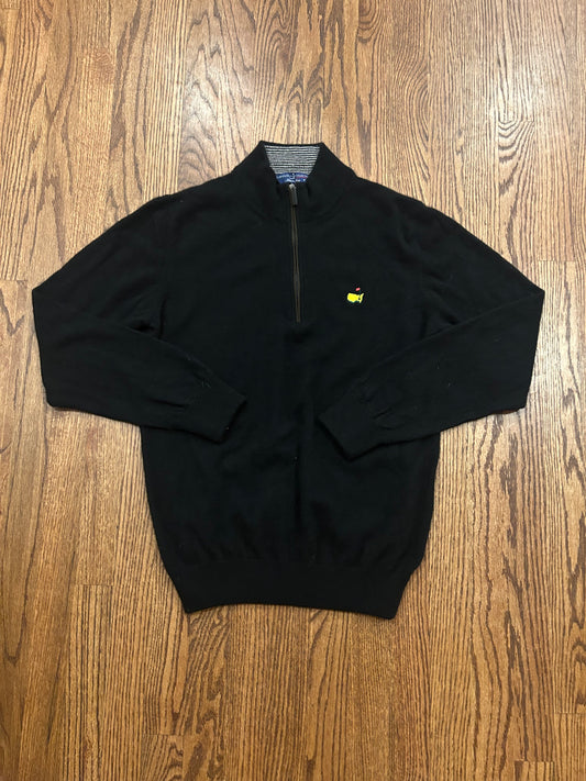 Men’s Medium Masters Clubhouse Collection 100% Cashmere Quarter Zip Sweater