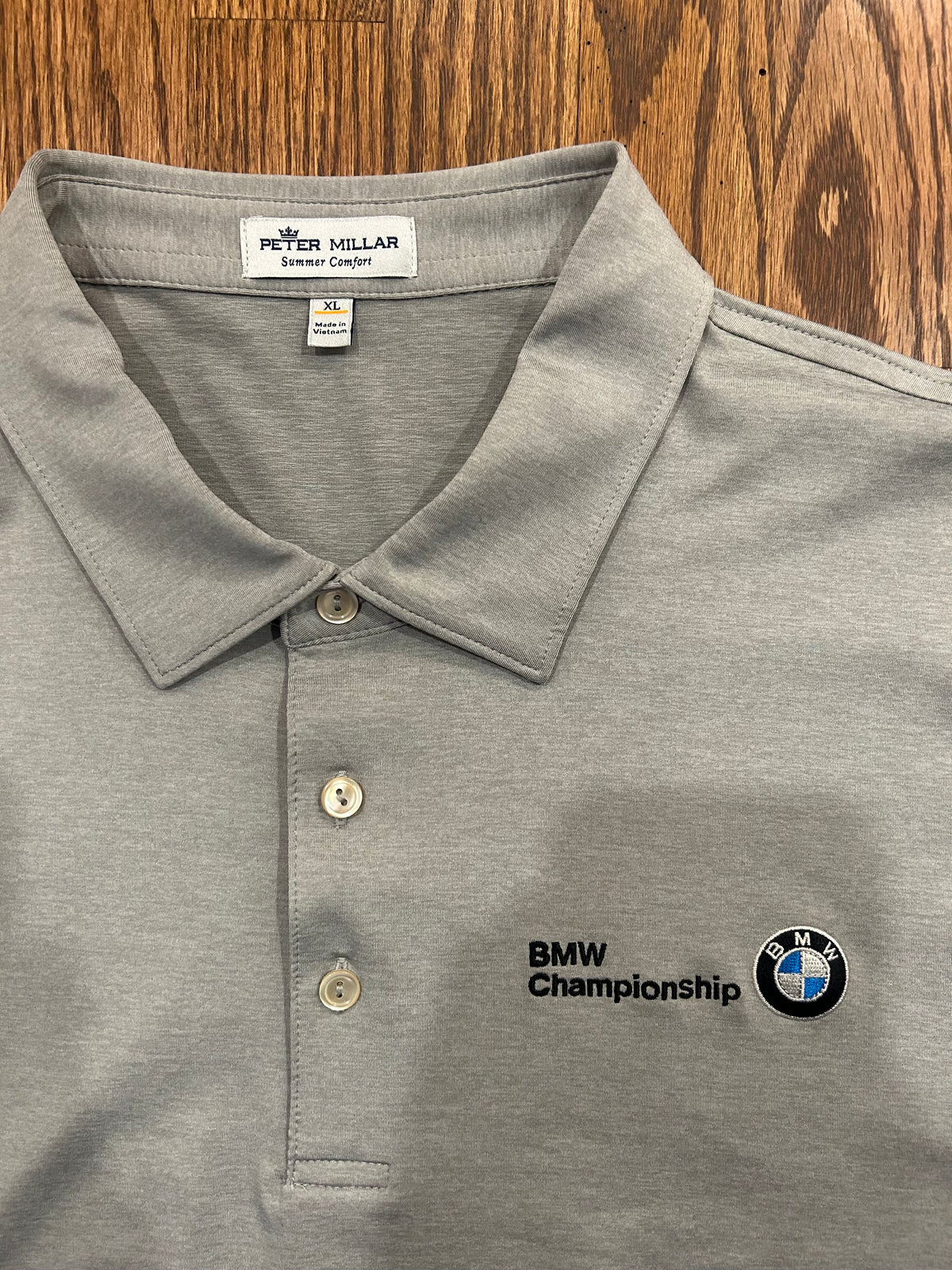 Men’s XL Peter Millar BMW Championship Golf Polo Gray