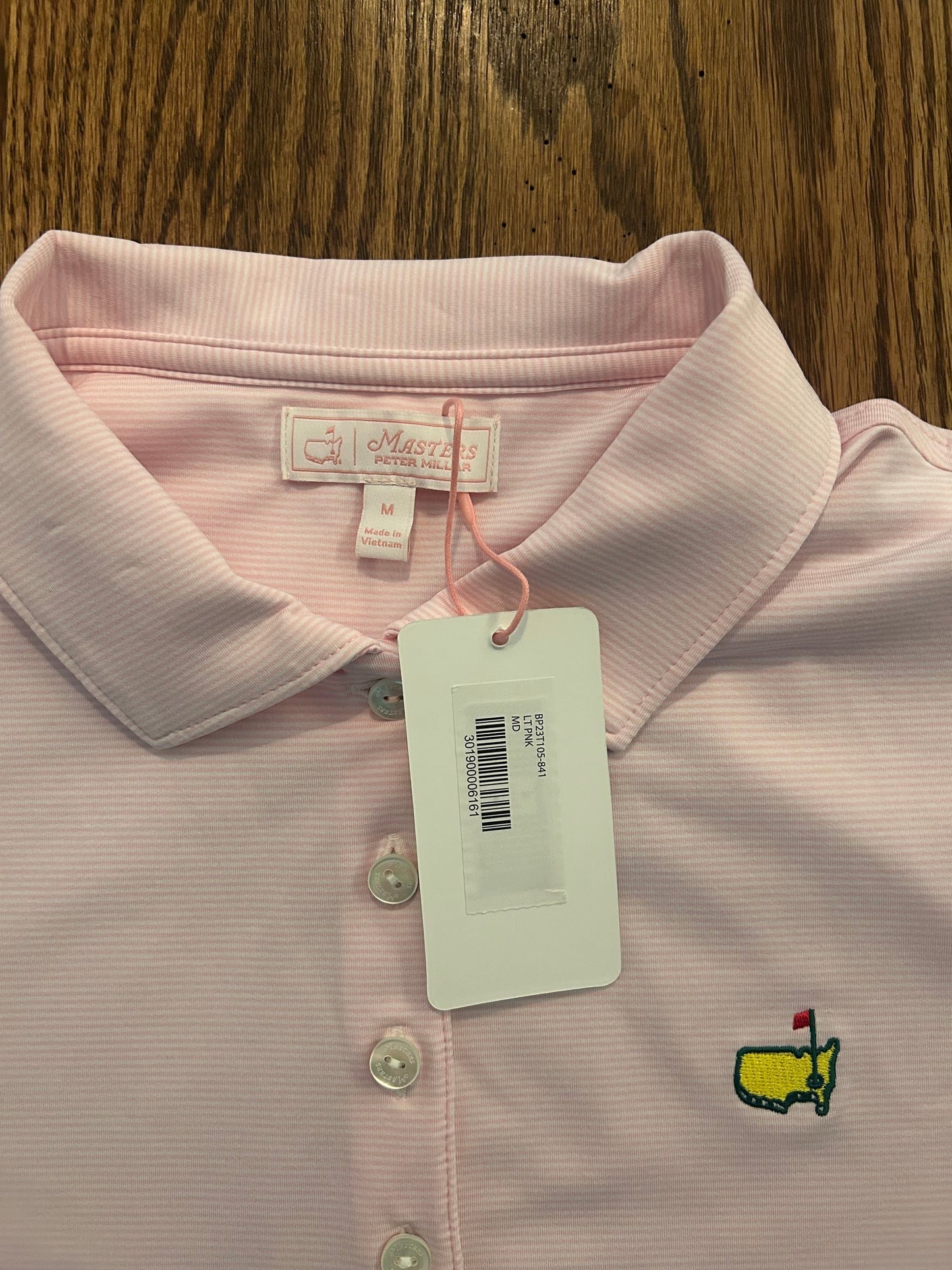 Women’s Medium Masters Peter Millar Pink Polo