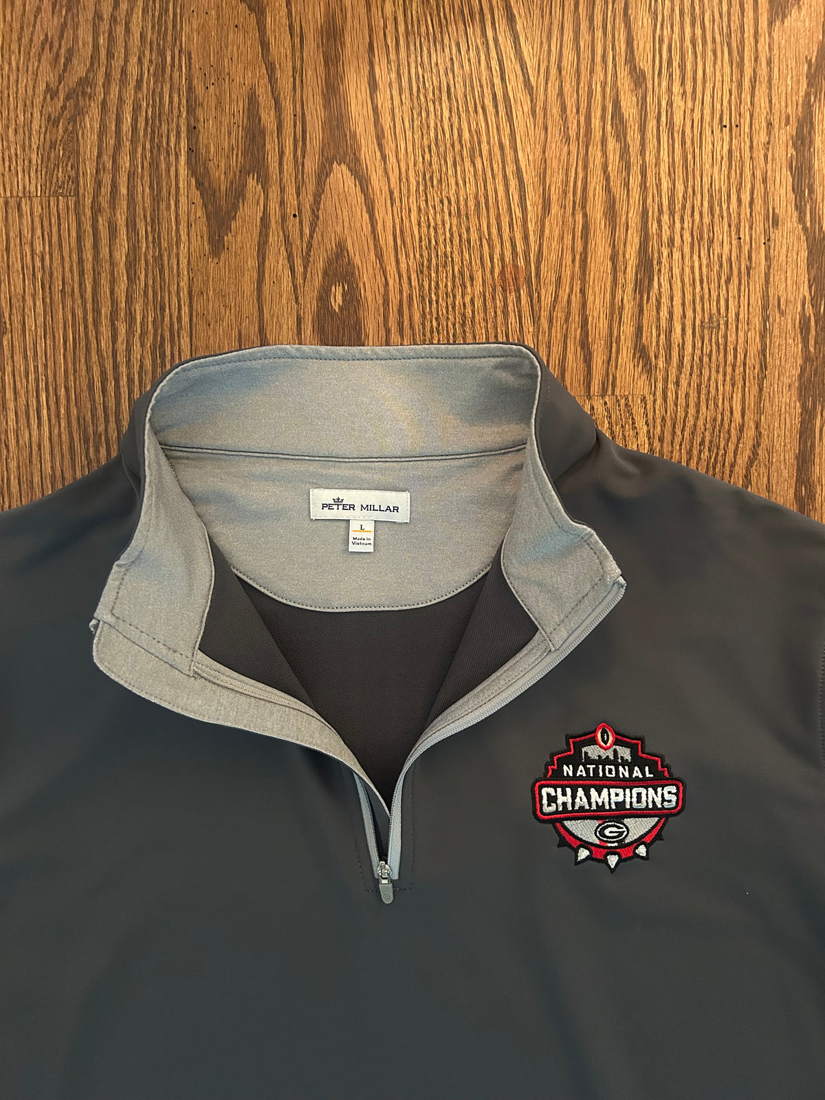 Men’s Large Peter Millar Georgia Bulldogs Sea Island Quarter Zip Pullover