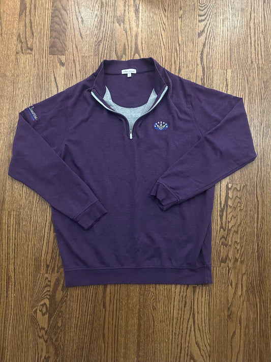 Men’s Large Peter Millar Scotty Cameron Purple Quarter Zip Pullover