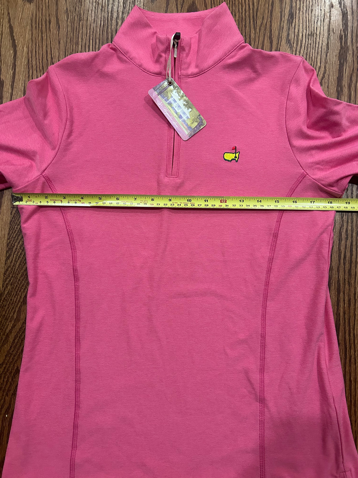 Masters Magnolia Lane Women’s Medium Quarter Zip Pullover Pink Performance Golf
