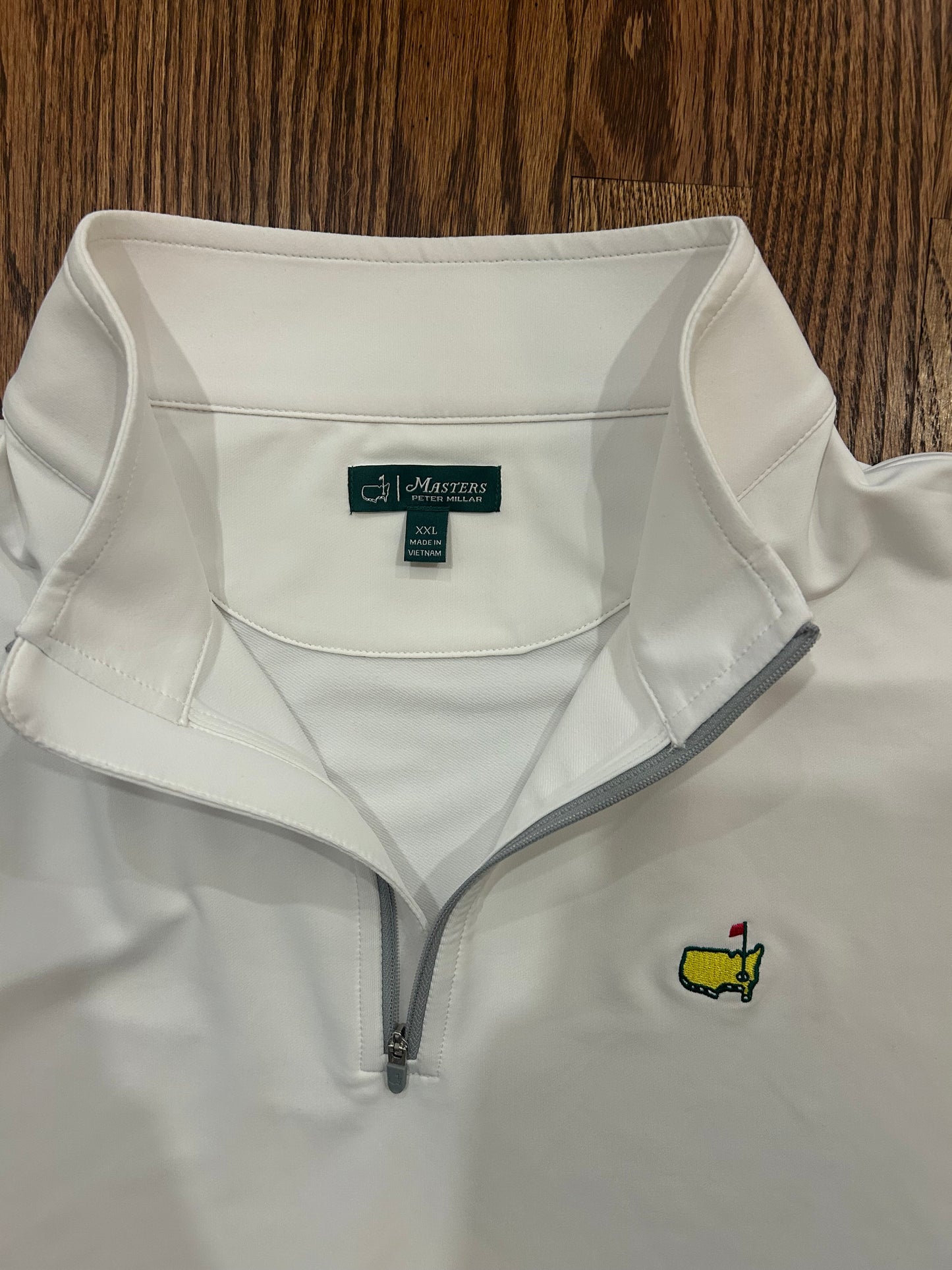 Men’s 2XL Masters Peter Millar White Quarter Zip Performance Golf Vest