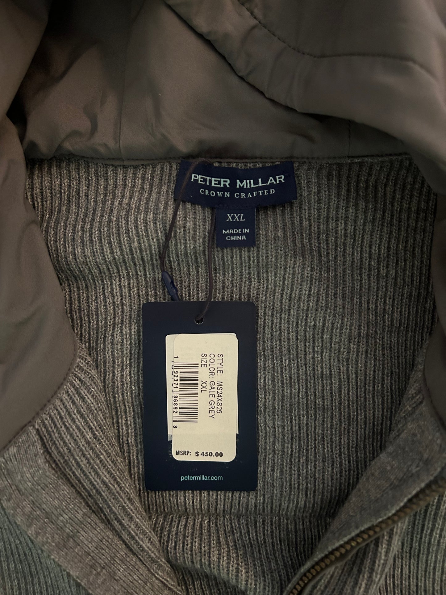 Men’s 2XL Peter Millar TaylorMade Heavyweight Full Zip Sweater