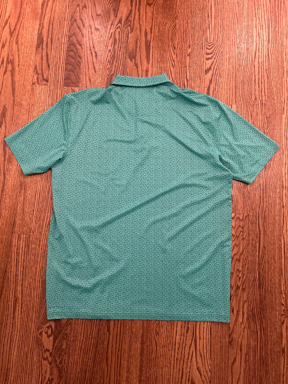 Men’s XL Masters Tech Green Graphic Letter Performance Golf Polo