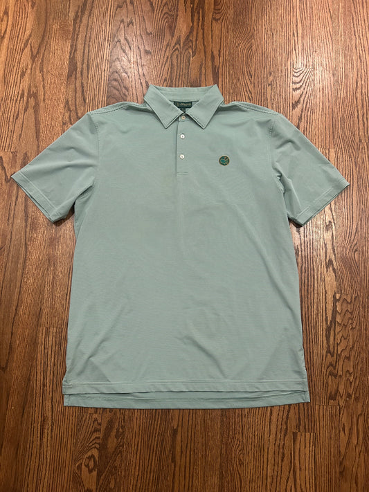 Men’s Large Masters 1934 Berckmans Place Green Striped Golf Polo