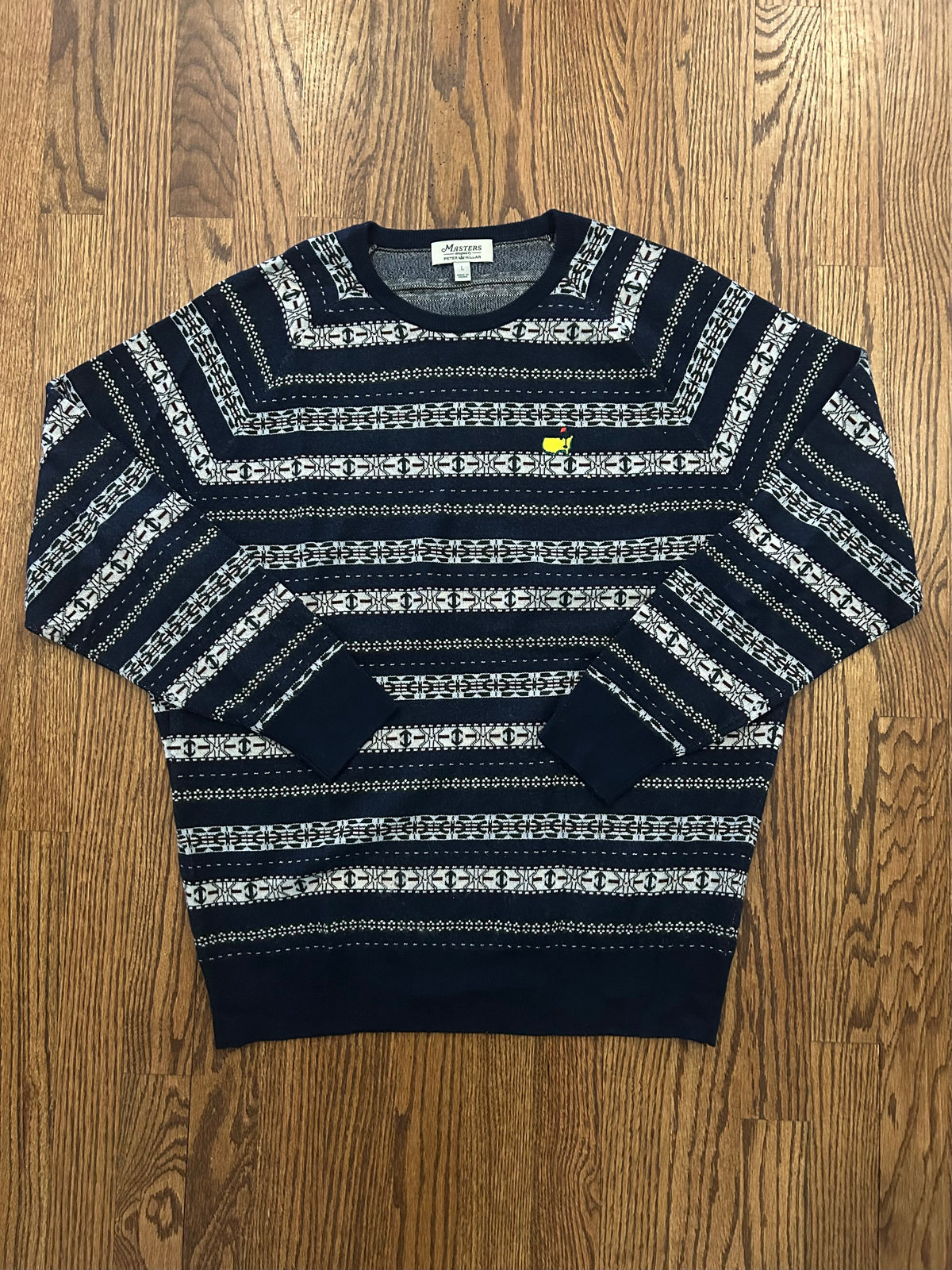 Men’s Large Masters Peter Millar Fair Isle Italian Merino Wool Pullover Sweater
