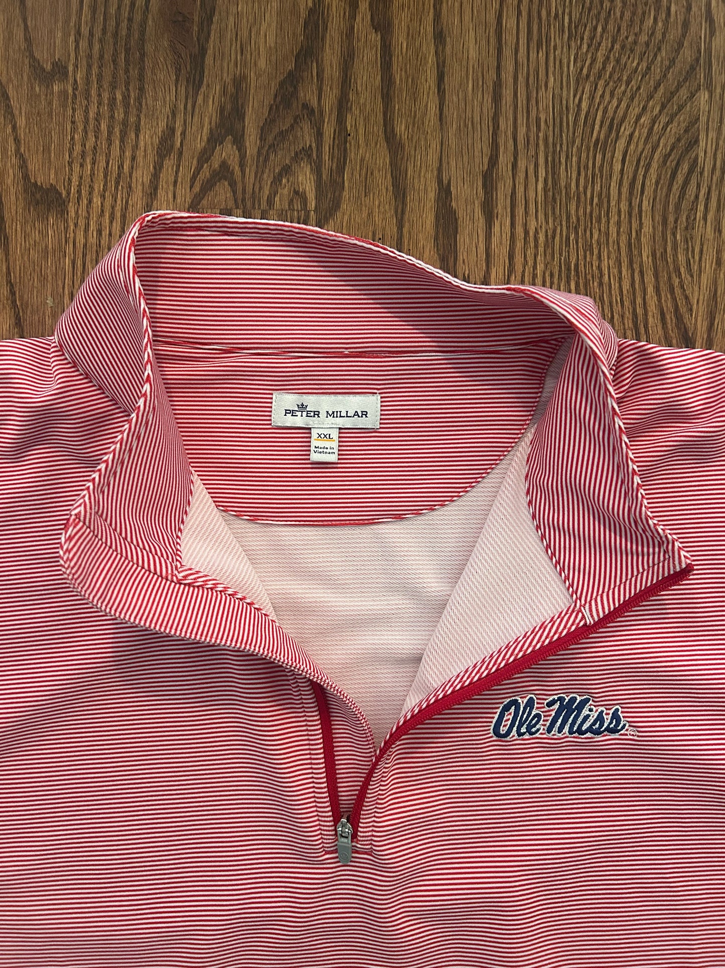 Men’s 2XL Peter Millar Ole Miss Rebels Quarter Zip Pullover SEC