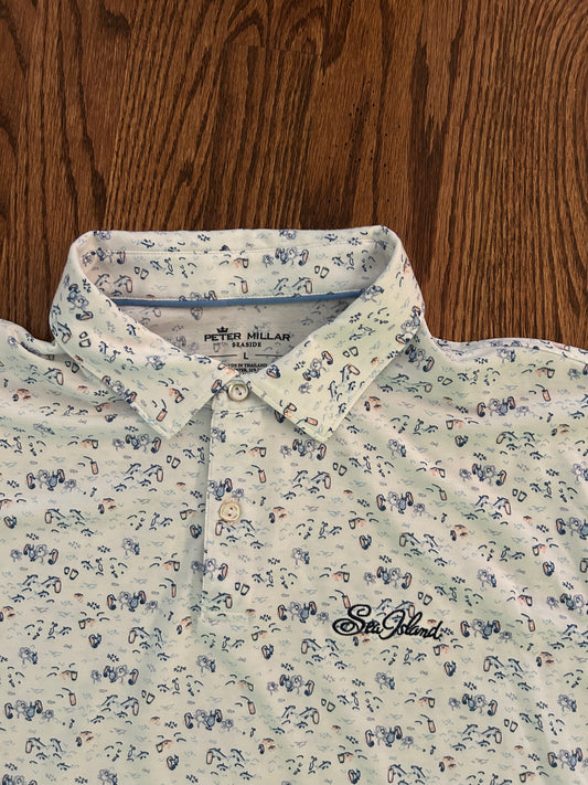 Large Peter Millar Sea Island Graphic Polo