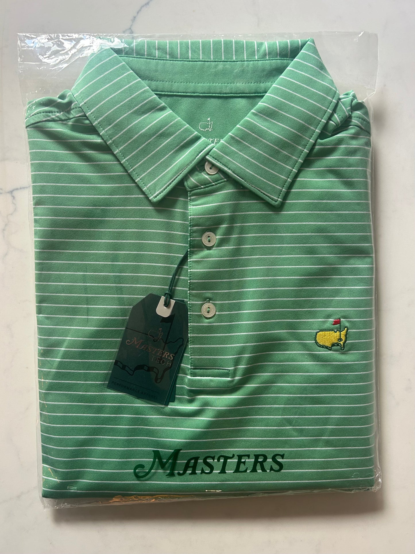 Men’s Medium Green Masters Tech Performance Golf Polo Augusta National