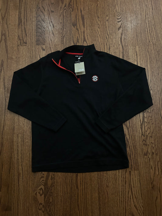Men’s Small Horn Legend SEC Football Black Quarter Zip Golf (fits big)