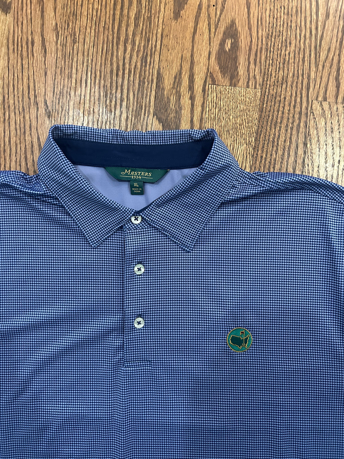 Mens XL Masters 1934 Berckmans Place Houndstooth Golf Polo Augusta National Angc
