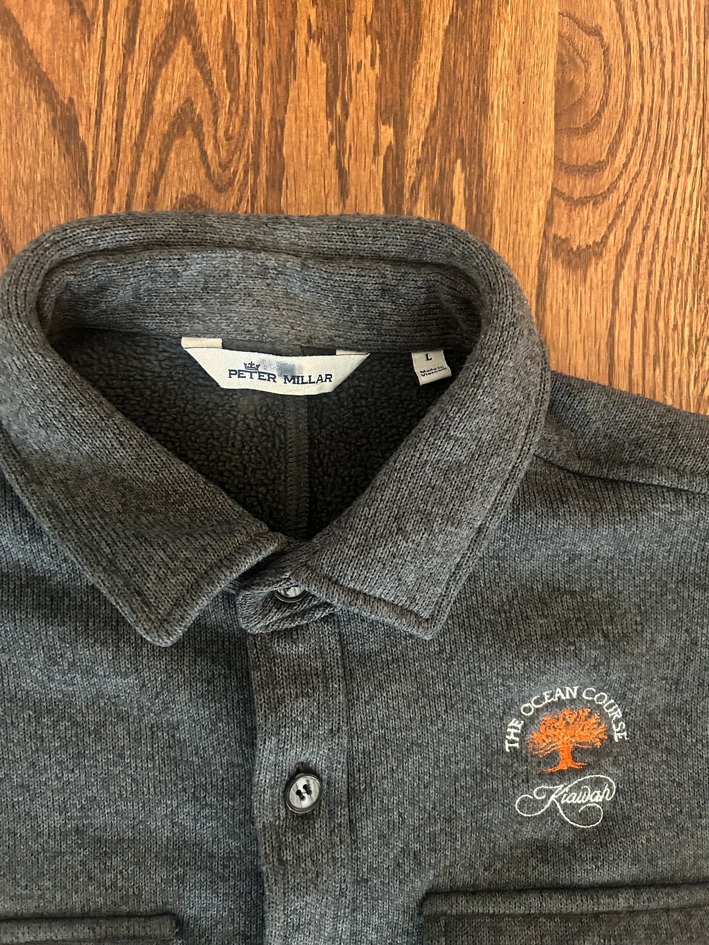 Men’s Large Peter Millar Kiawah Button Up Fleece