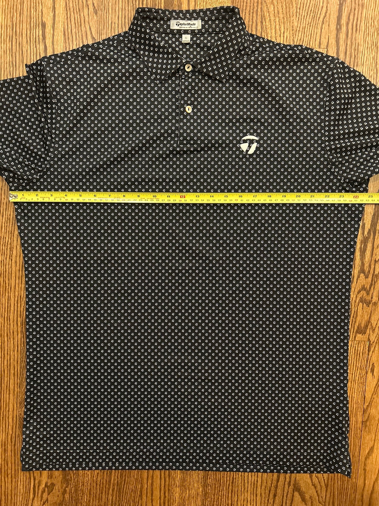 Men’s Large Black Peter Millar TaylorMade Performance Golf Polo