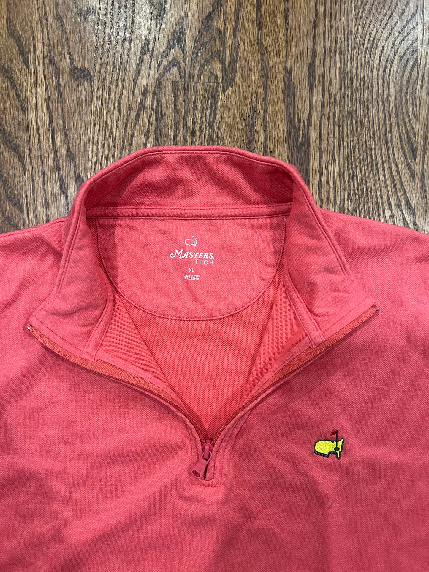 Men’s XL Masters Tech Coral Quarter Zip