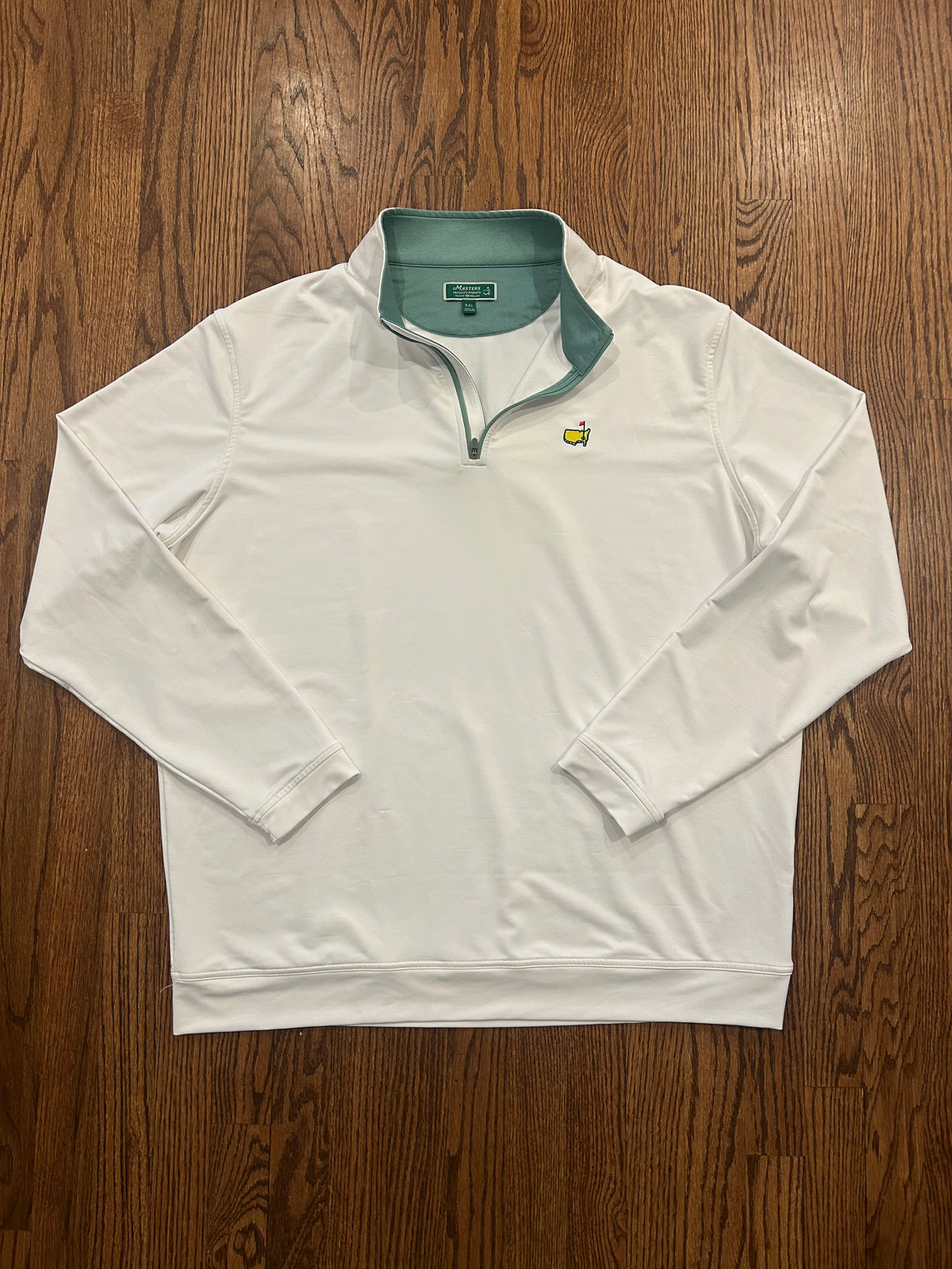 Men’s 2XL Masters Peter Millar White Golf Quarter Zip Augusta National
