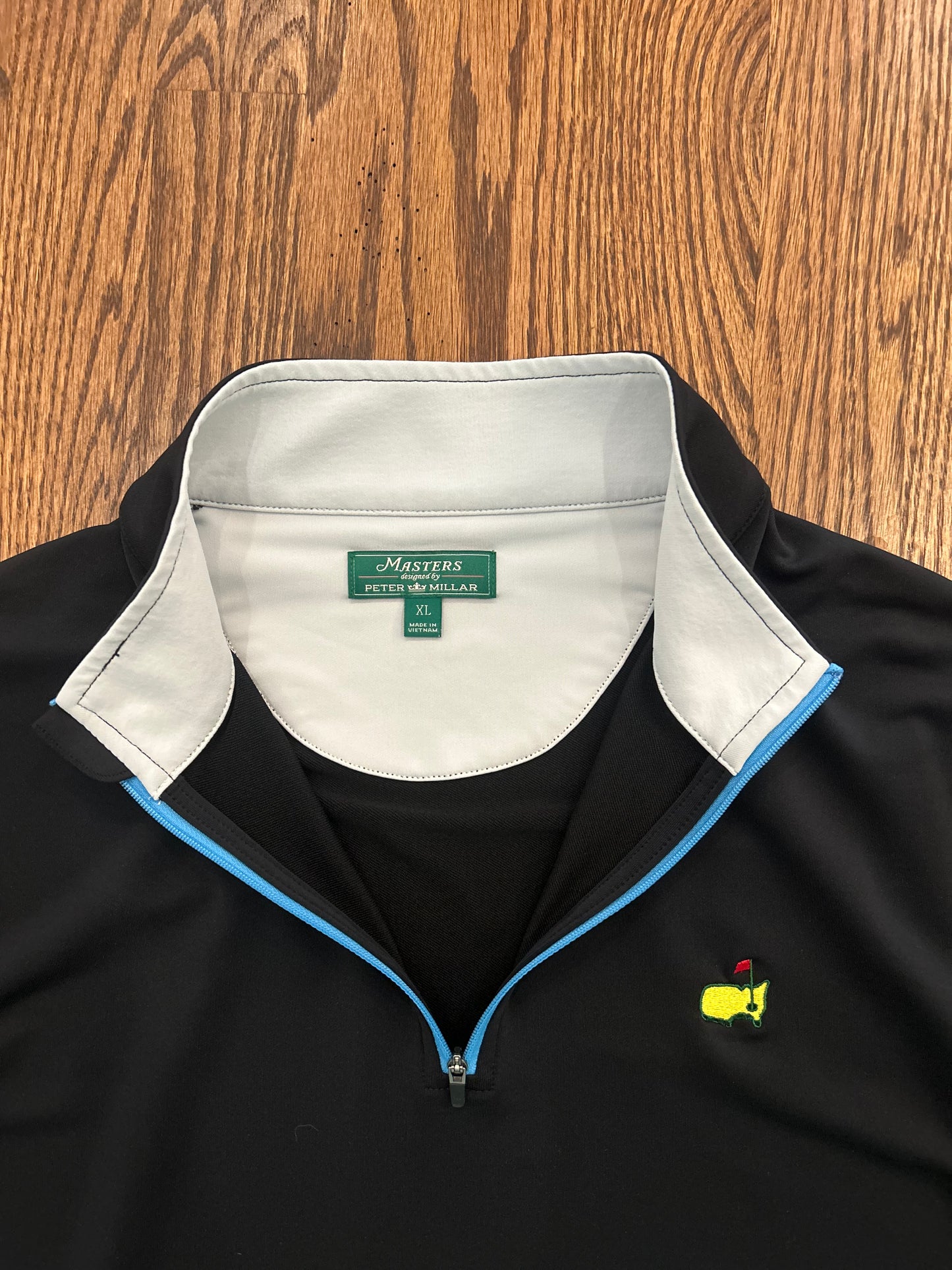 Men’s XL Masters Peter Millar Black Performance Golf Quarter Zip