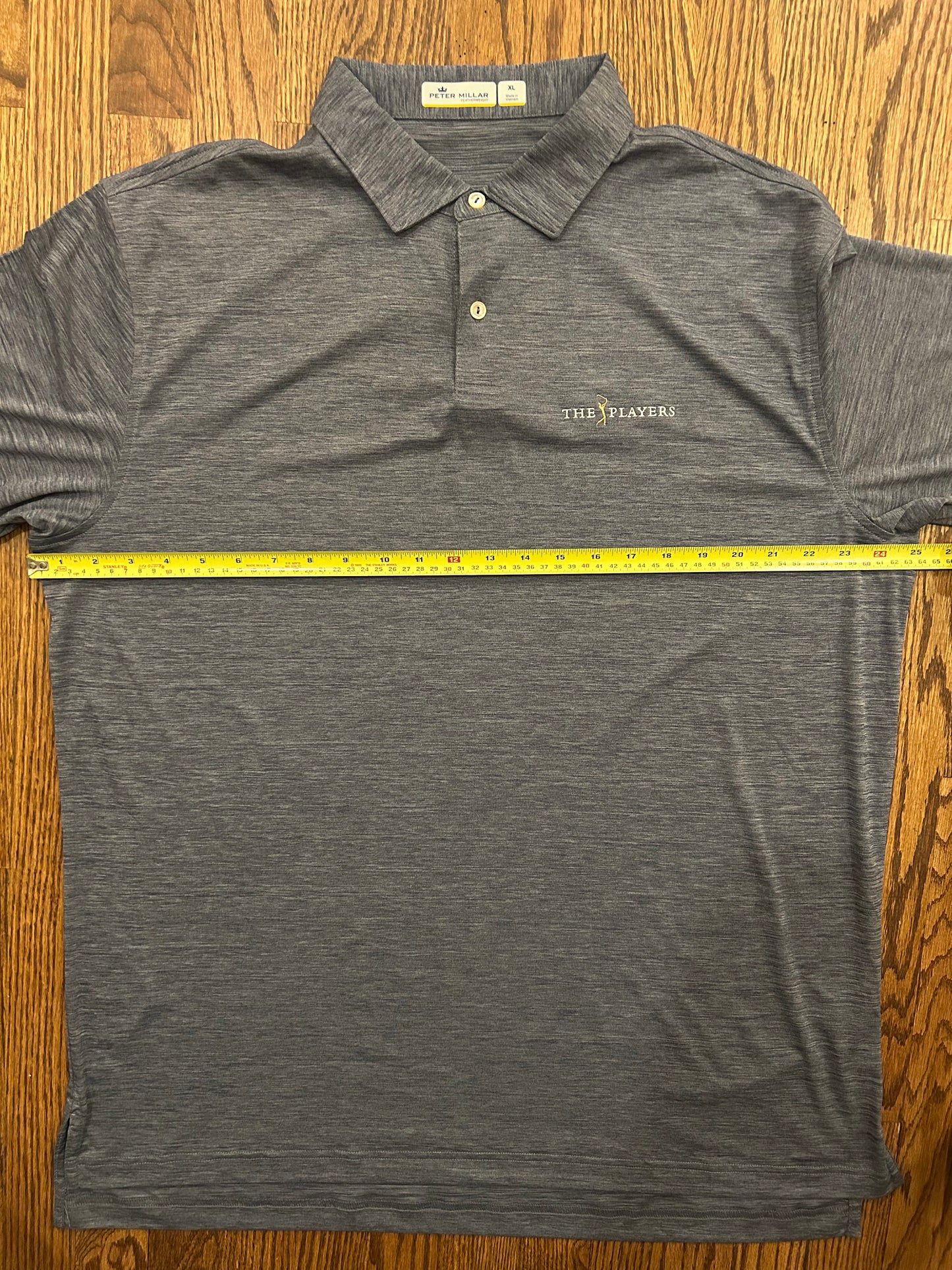 Men’s XL Peter Millar The Players Championship Gray Featherweight Golf Polo