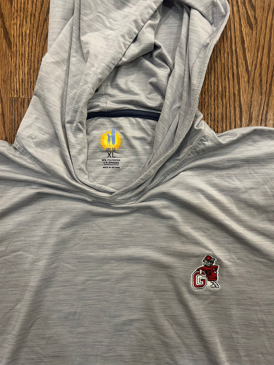 Men’s XL Johnnie-O UGA Georgia Bulldogs Gray Performance Hoodie