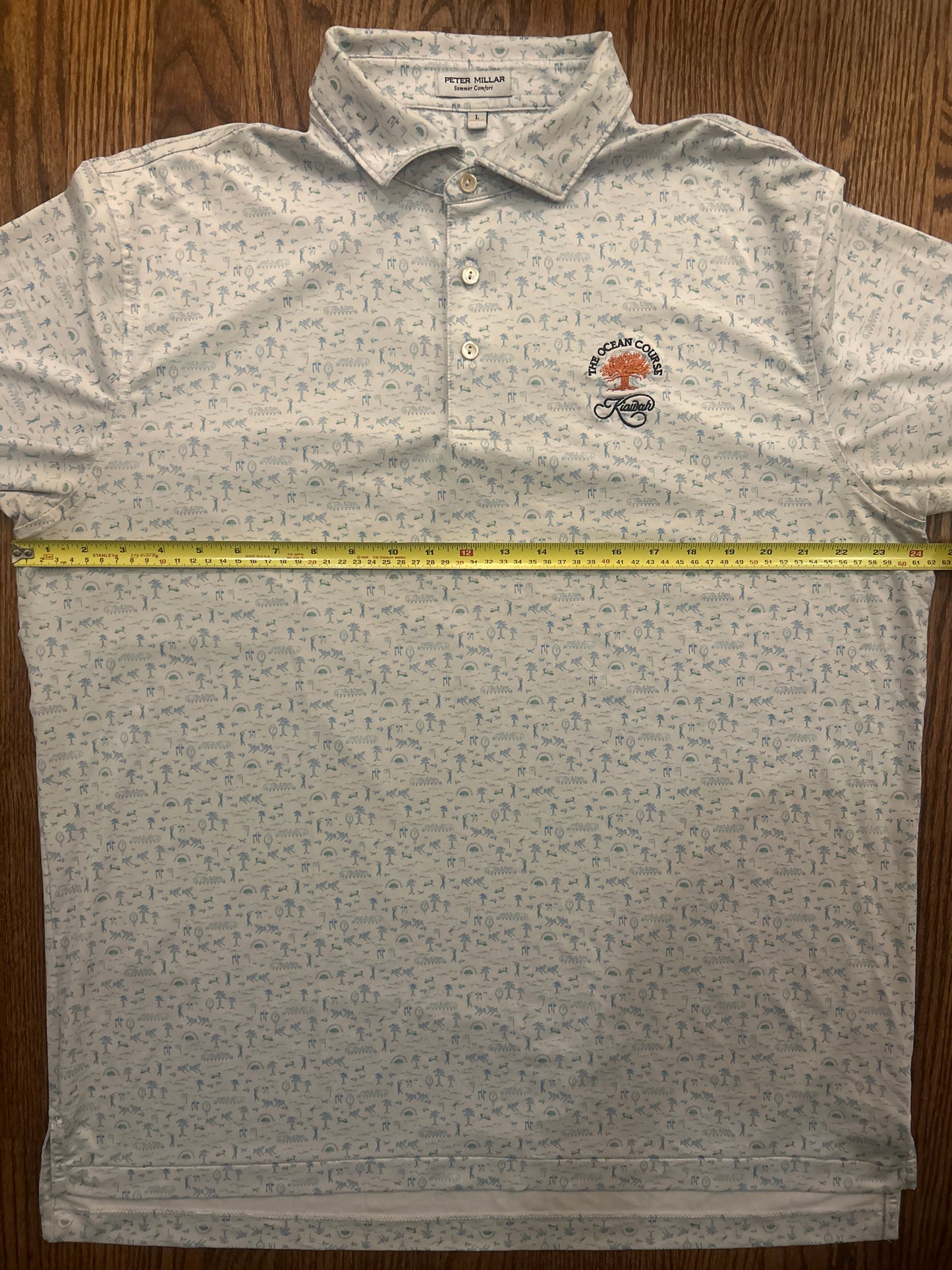 Men’s Large Peter Millar Kiawah Island South Carolina Performance Golf Polo Casual Shirt
