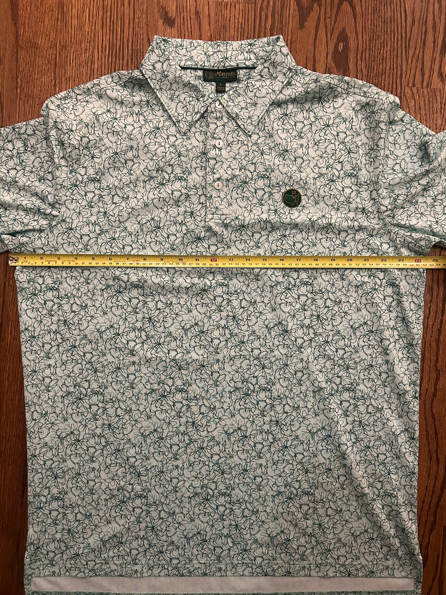Men’s Large Green Floral Masters Berckmans Place Polo