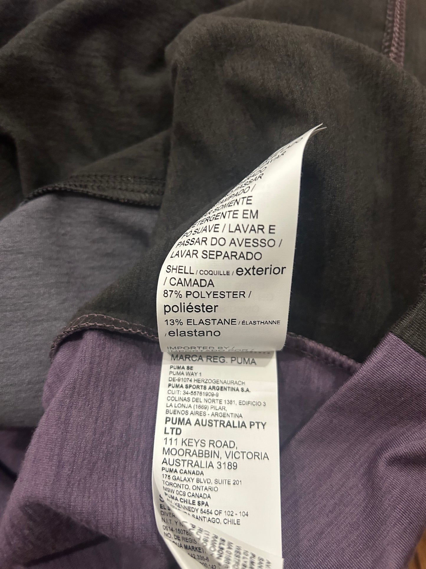 Men’s Medium PUMA Harbour Town Golf Links Purple Colorblock Long sleeve Crewneck