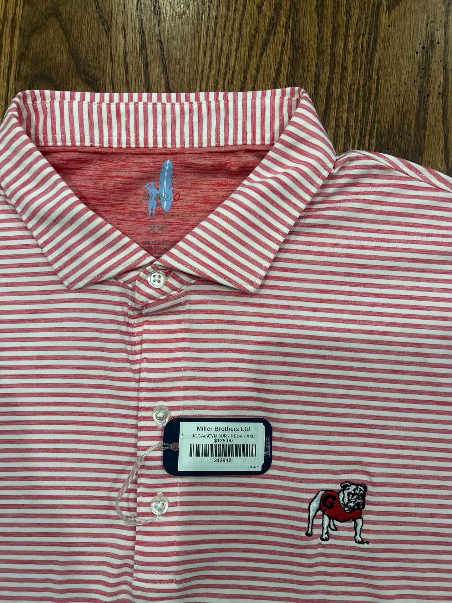 Men’s 2XL Johnnie-O Georgia Bulldogs Polo