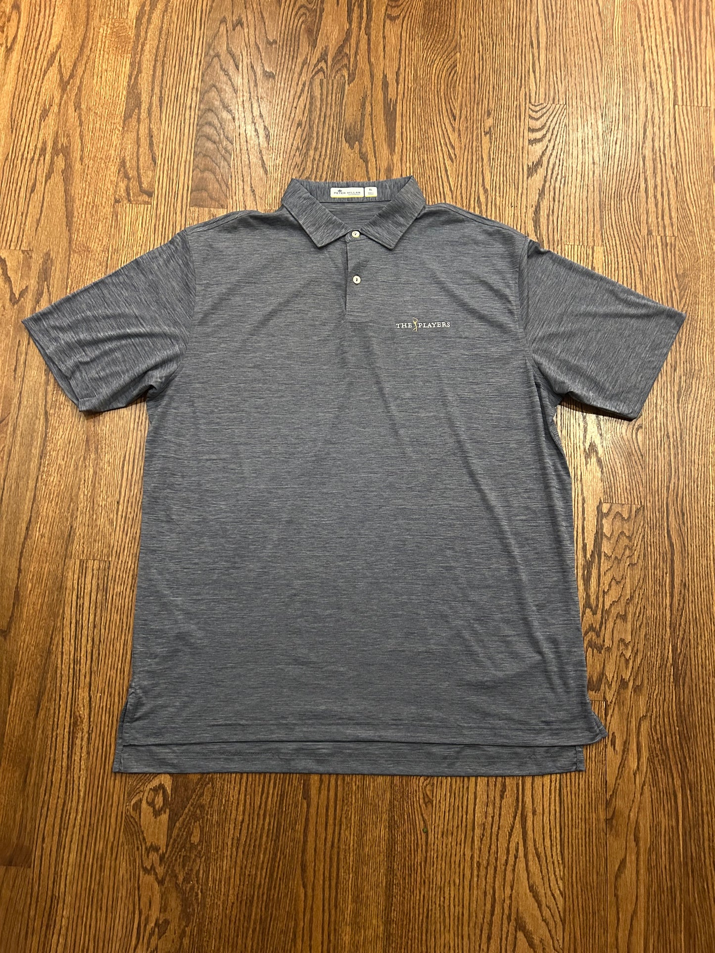 Men’s XL Peter Millar The Players Championship Gray Featherweight Golf Polo