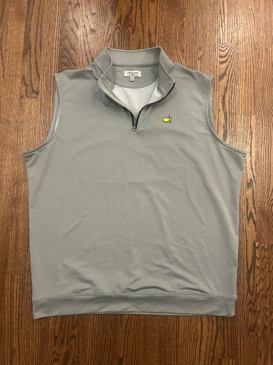Men’s 2XL Masters Peter Millar Gray Quarter Zip Performance Golf Vest