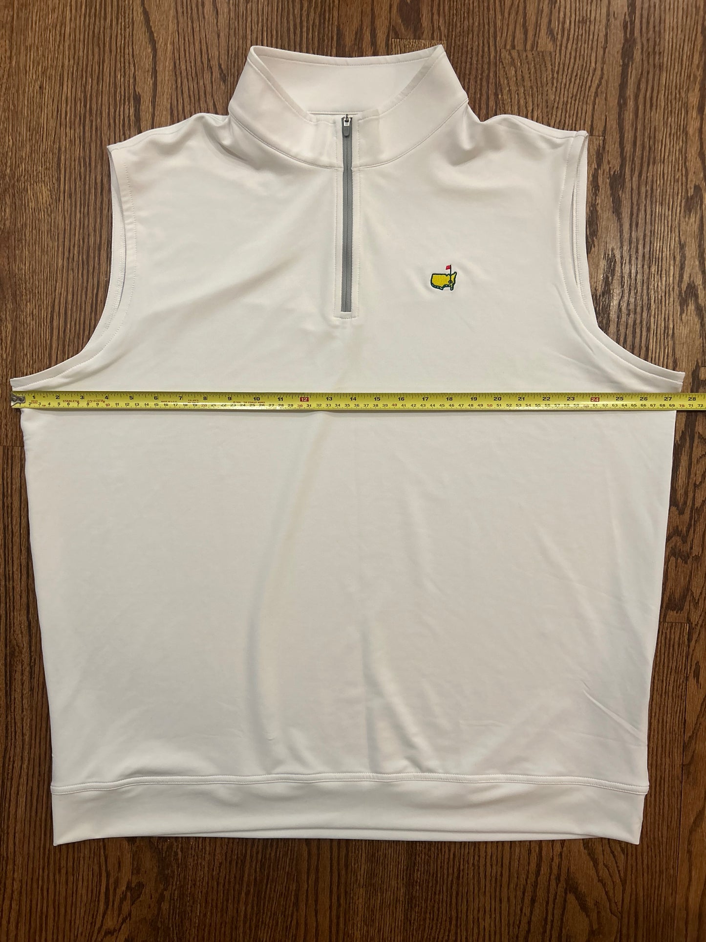 Men’s 2XL Masters Peter Millar White Quarter Zip Performance Golf Vest