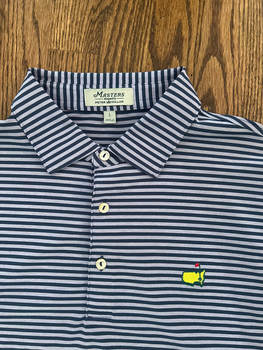 Men’s Large Masters Peter Millar Striped Polo