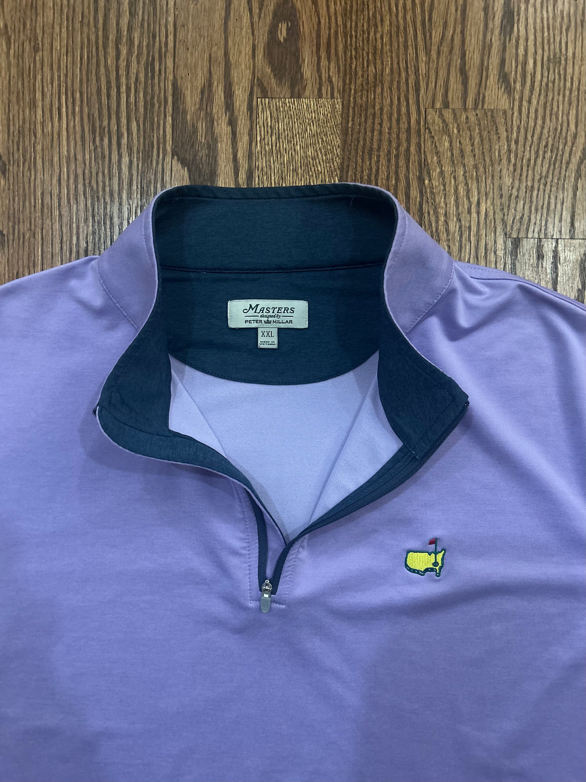 Men’s 2XL Masters Peter Millar Purple Golf Quarter Zip Pullover