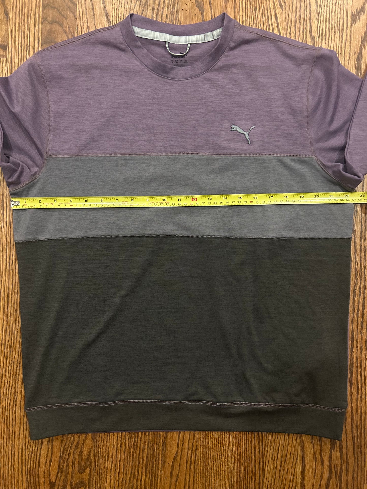 Men’s Medium PUMA Harbour Town Golf Links Purple Colorblock Long sleeve Crewneck