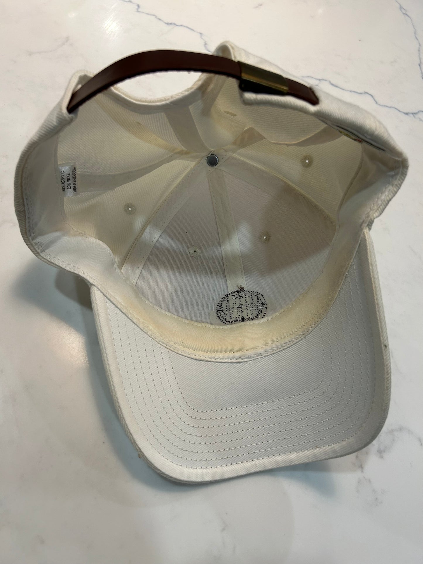 Heavily Worn Masters 1934 Hat Brown Leather Logo (rare)