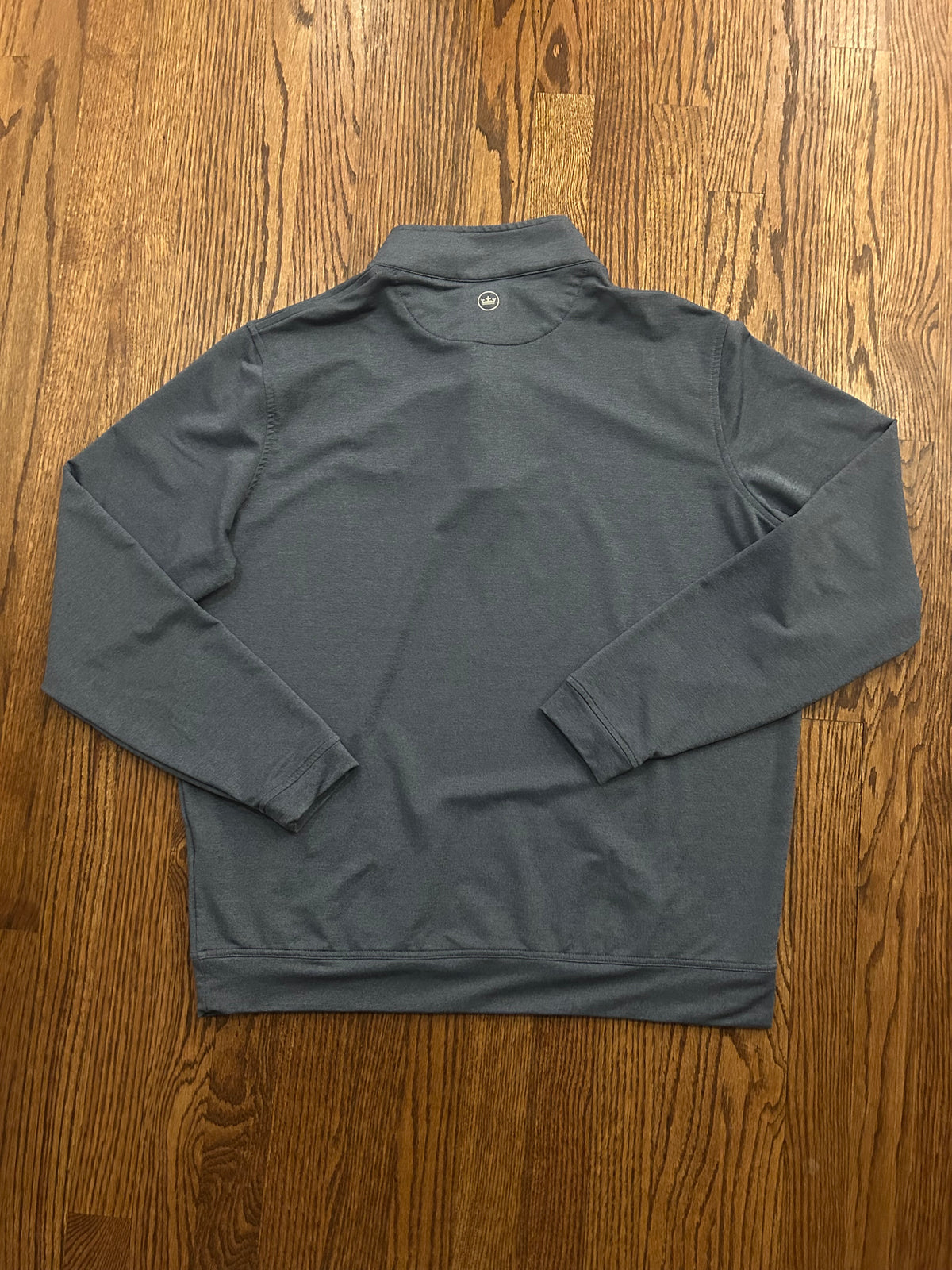Men's Large Peter Millar Pebble Beach Golf Links Gray Quarter Zip Pullover