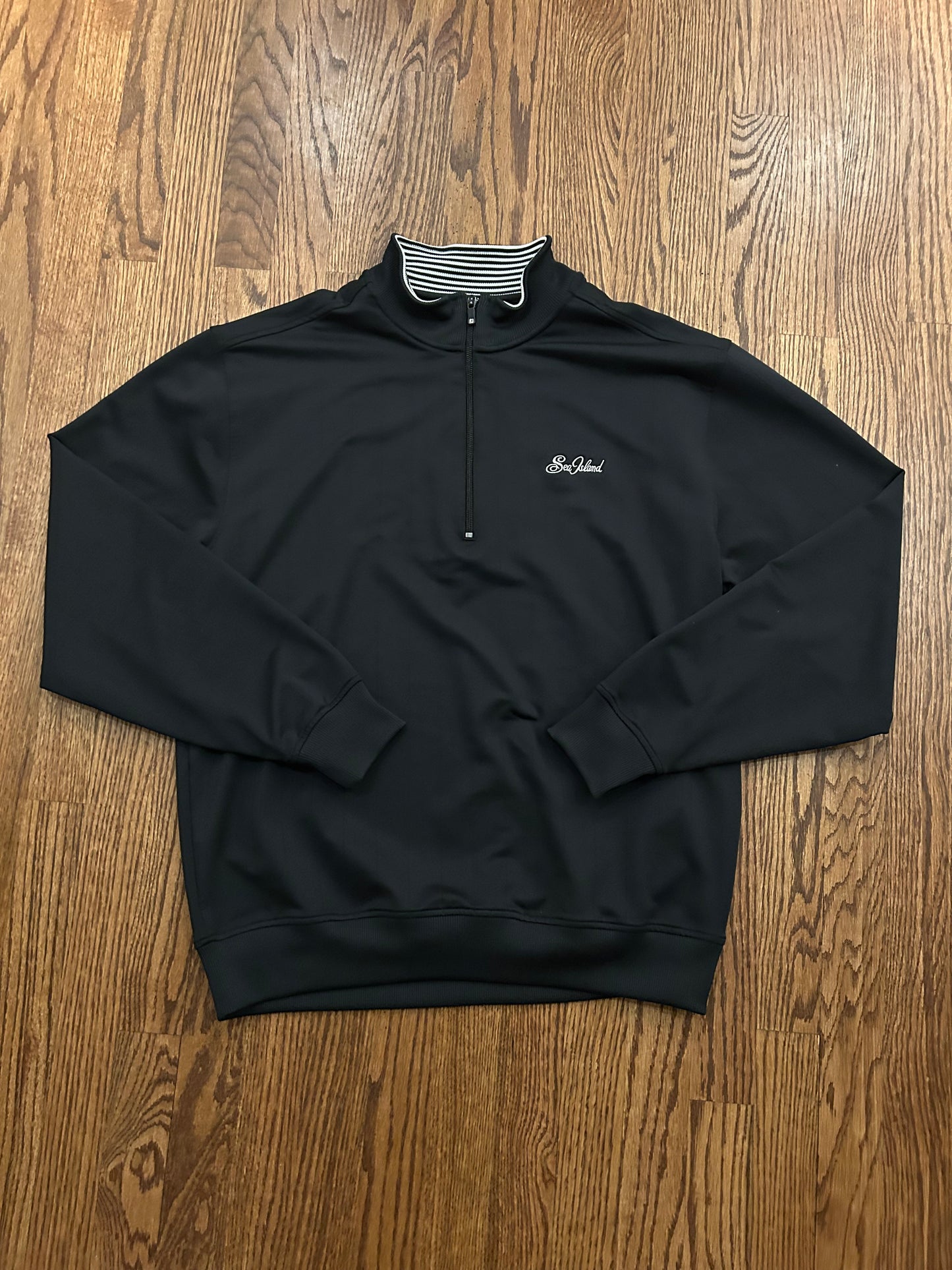 Men’s Medium FootJoy Sea Island Golf Black Quarter Zip