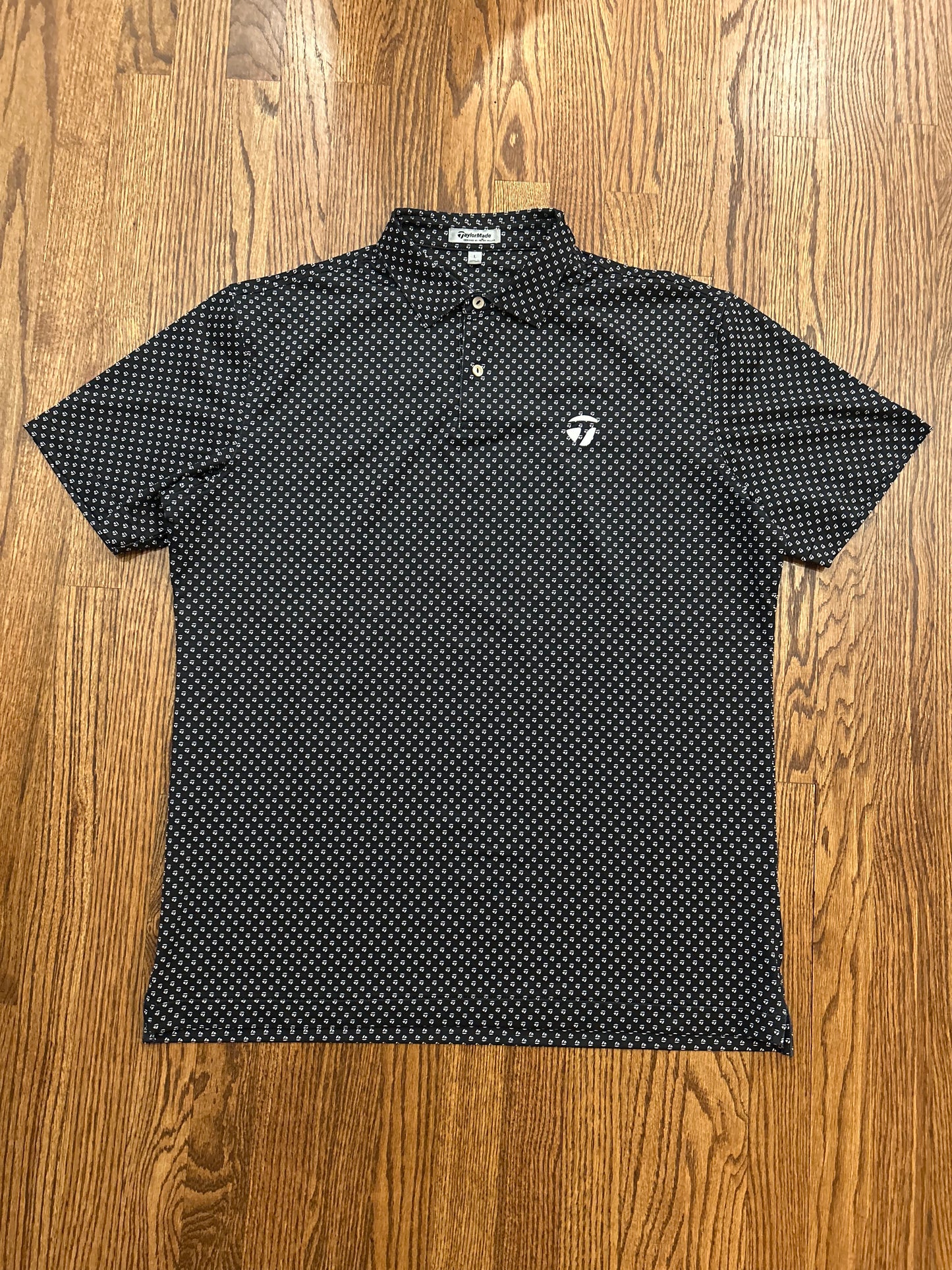 Men’s Large Black Peter Millar TaylorMade Performance Golf Polo