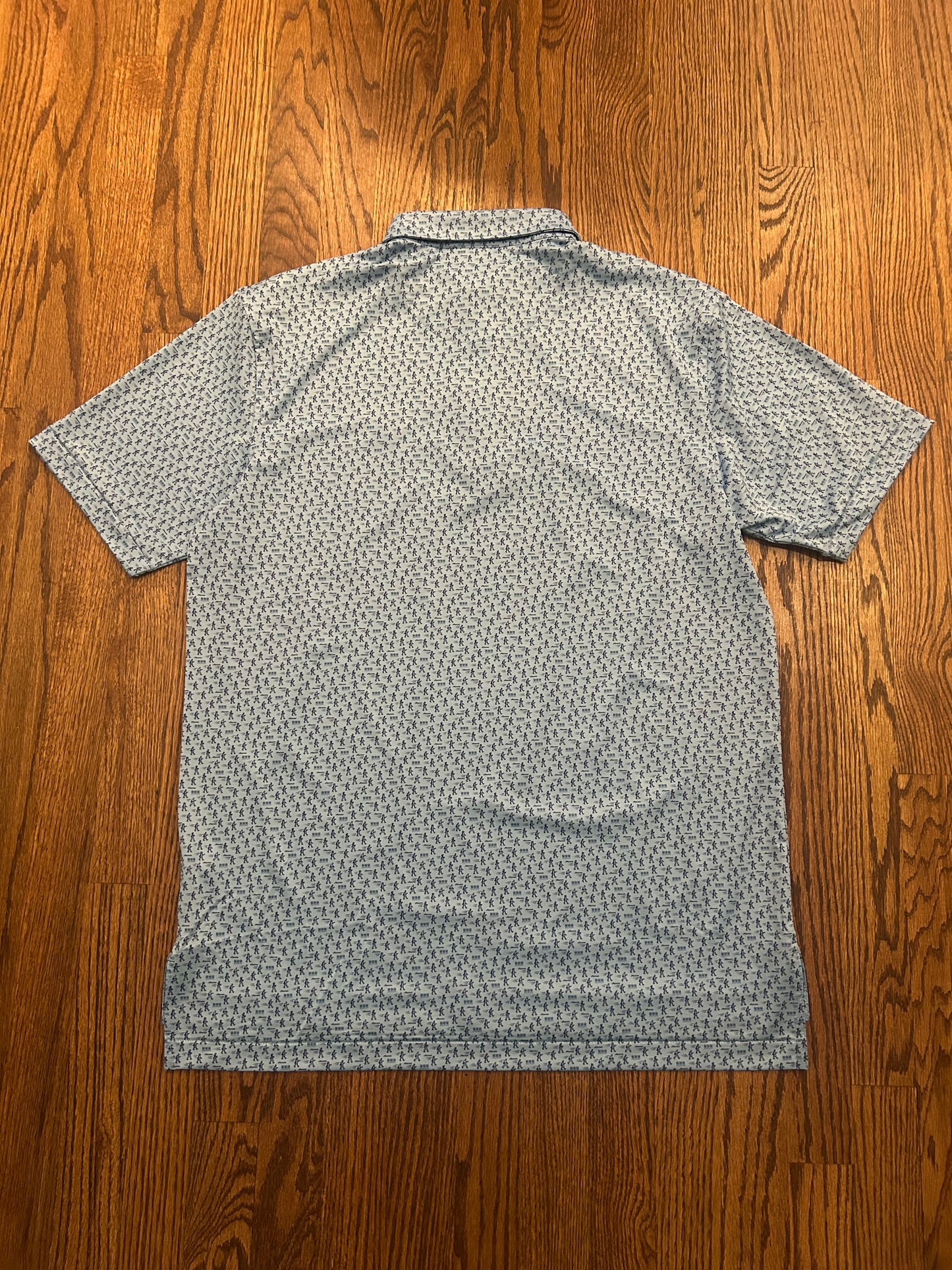 Men’s Medium Masters Peter Millar Augusta National Blue Walking Patrons Golf Polo