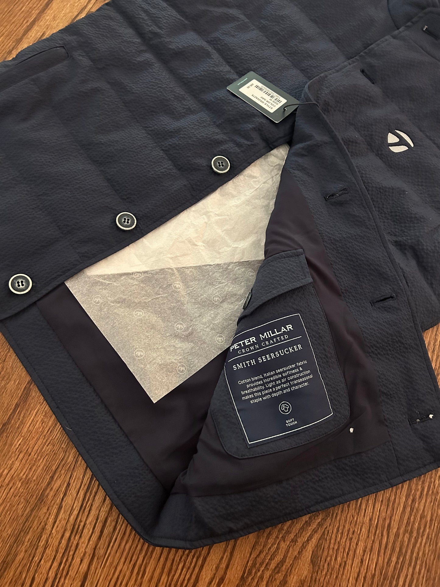 Men’s Medium Peter Millar TaylorMade Smith Seersucker Vest