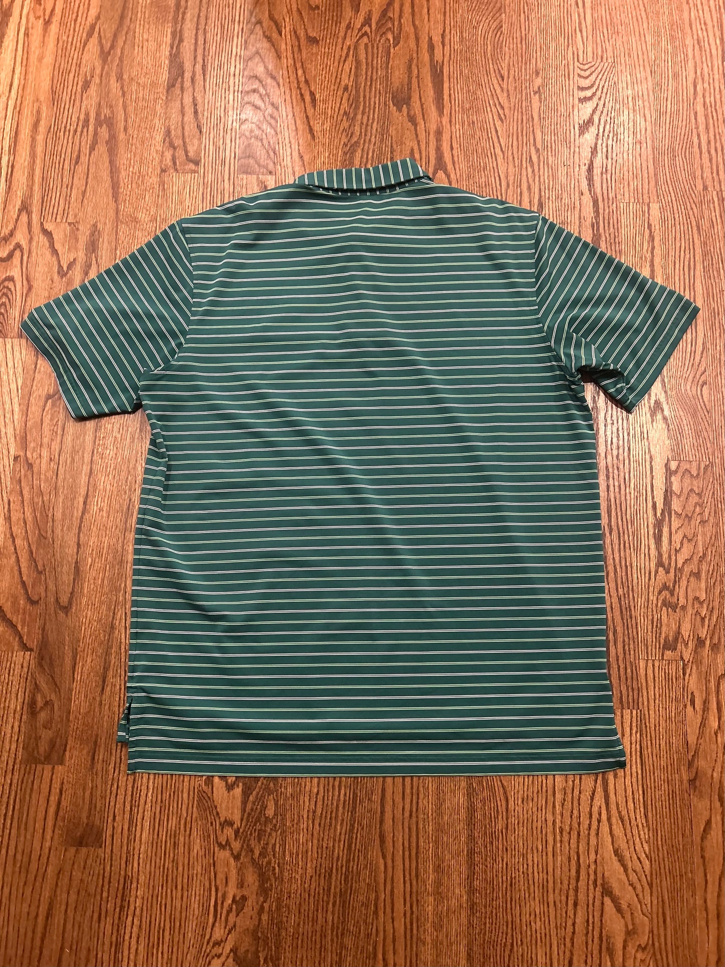 Men’s XL Masters Peter Millar Green Striped Polo