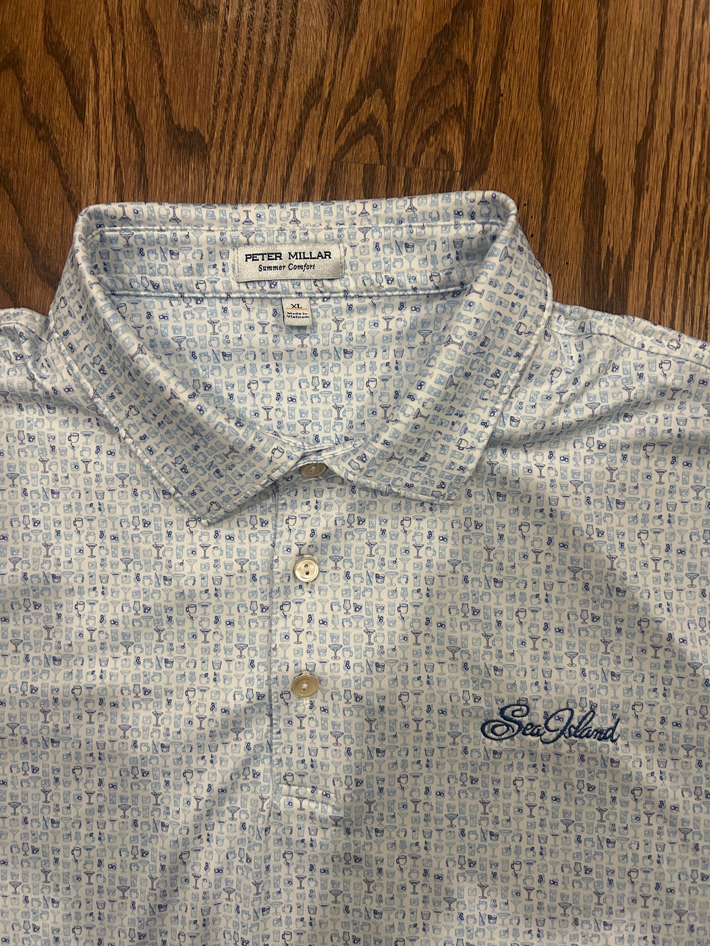 Men’s XL Peter Millar Sea Island St Simons Georgia Performance Golf Polo