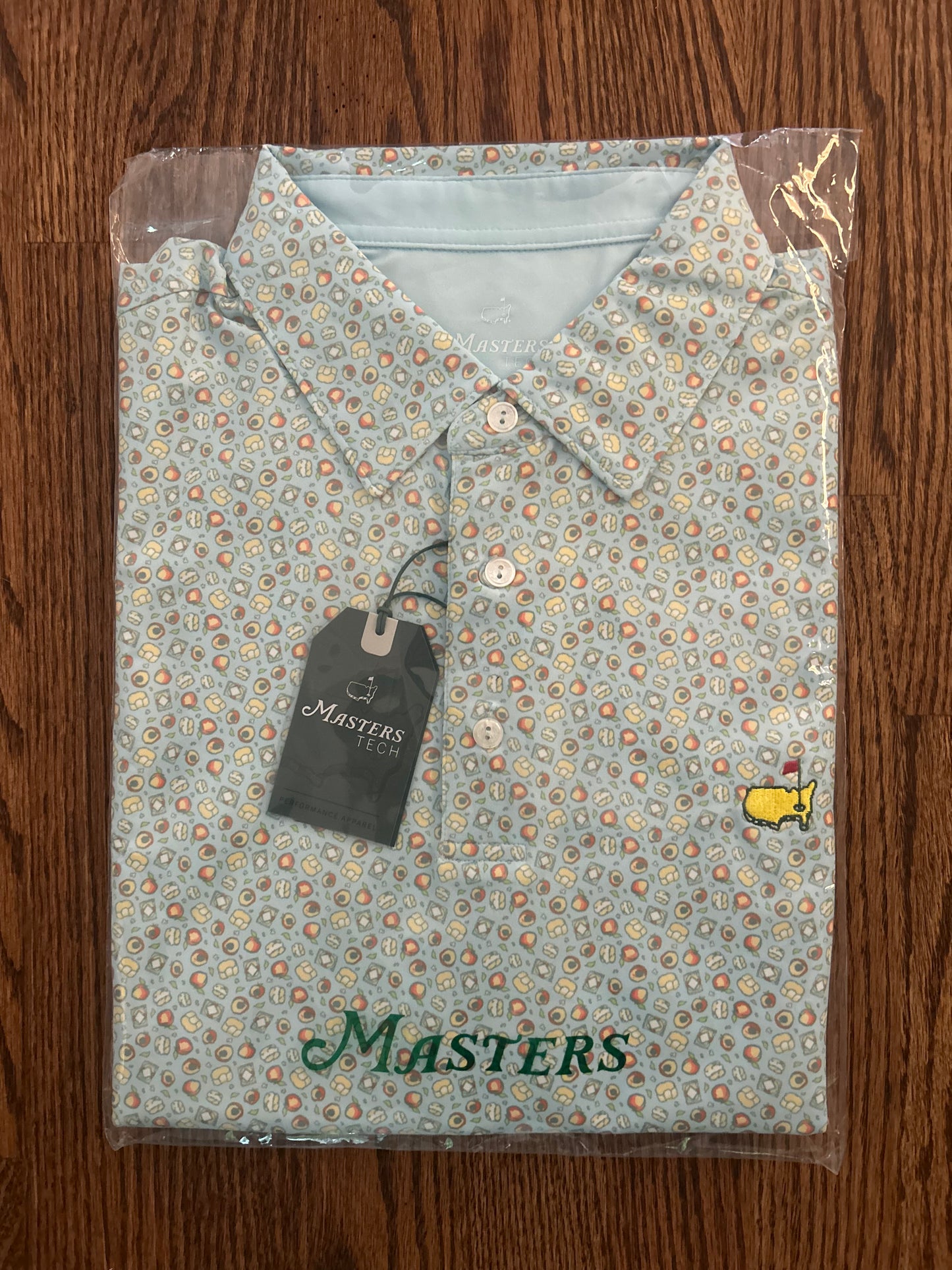 Men’s Large Masters Tech Peaches Graphic Polo