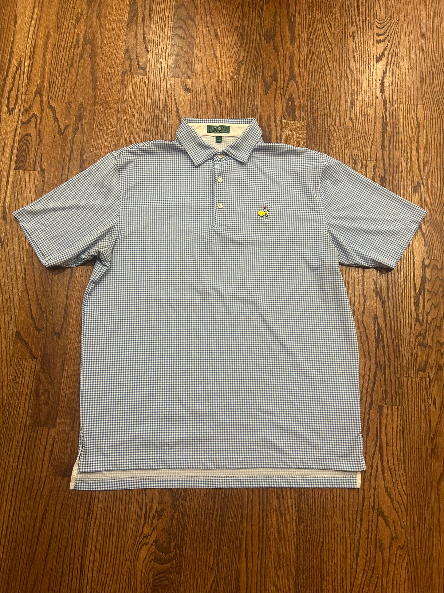Men’s Large Masters Peter Millar Plaid Polo