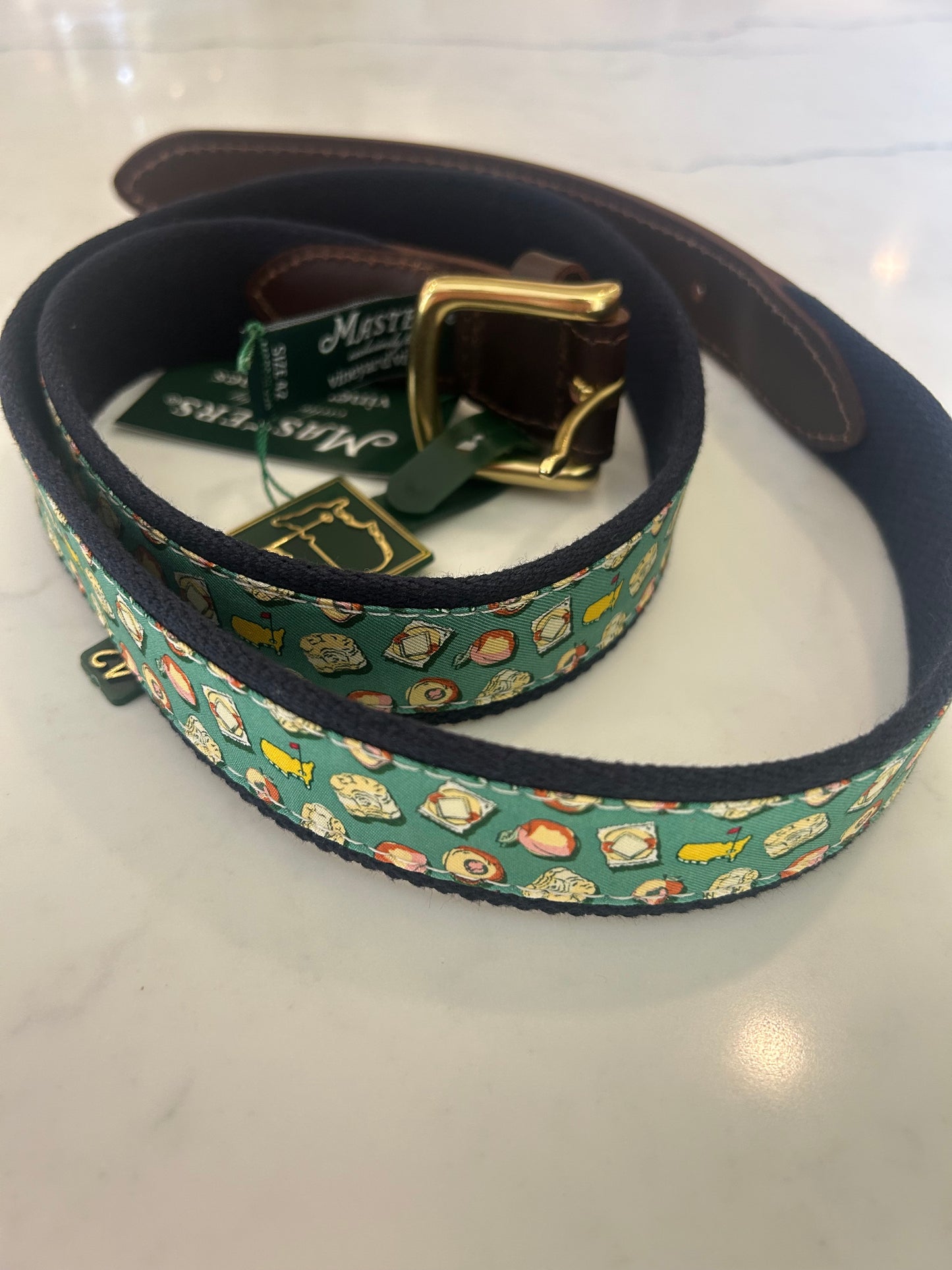 Men’s Size 42 Vineyard Vines Masters Concessions Graphic Print Belt