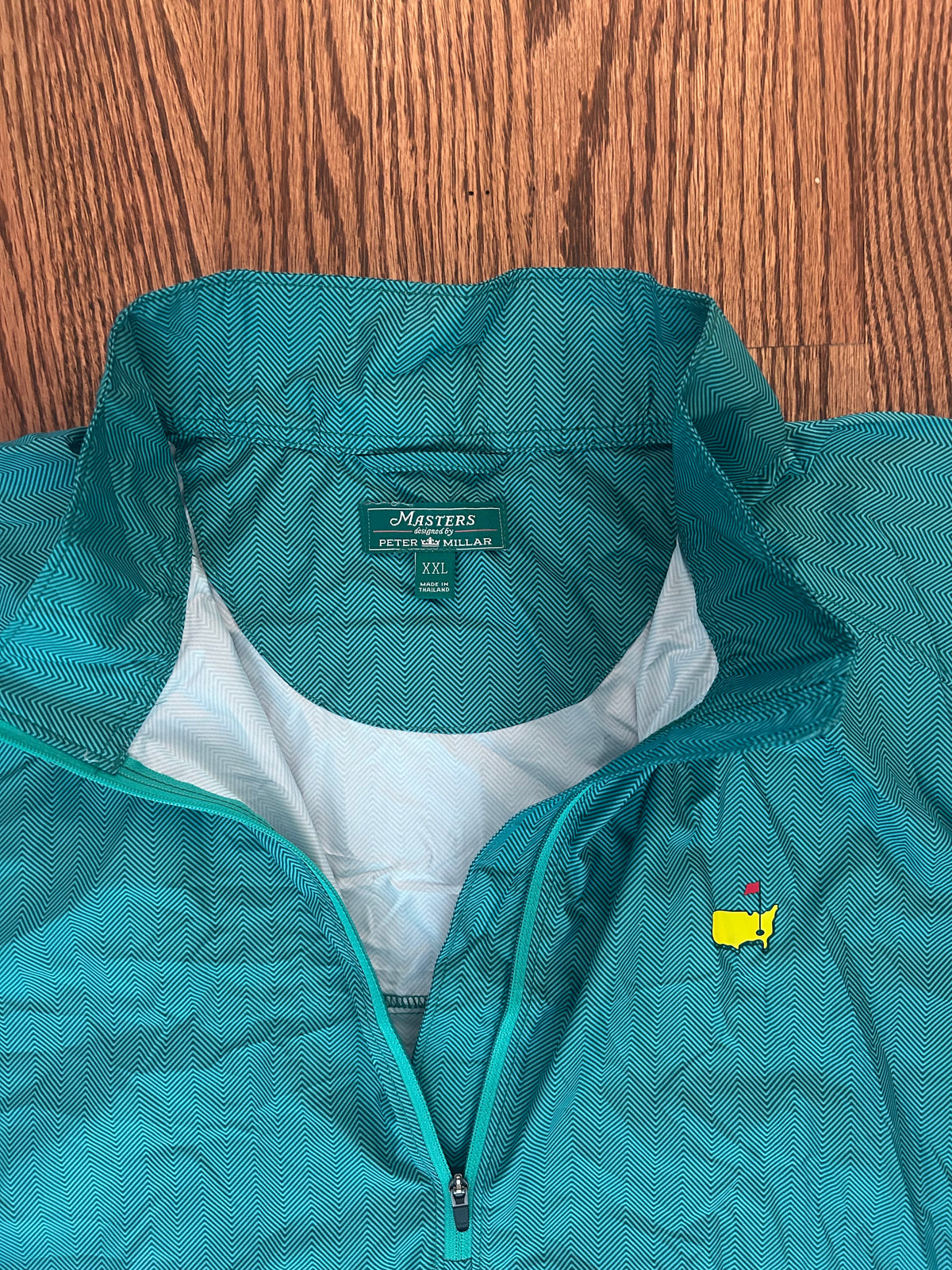 Men’s 2XL Masters Peter Millar Green Quarter Zip Windbreaker Augusta National Golf