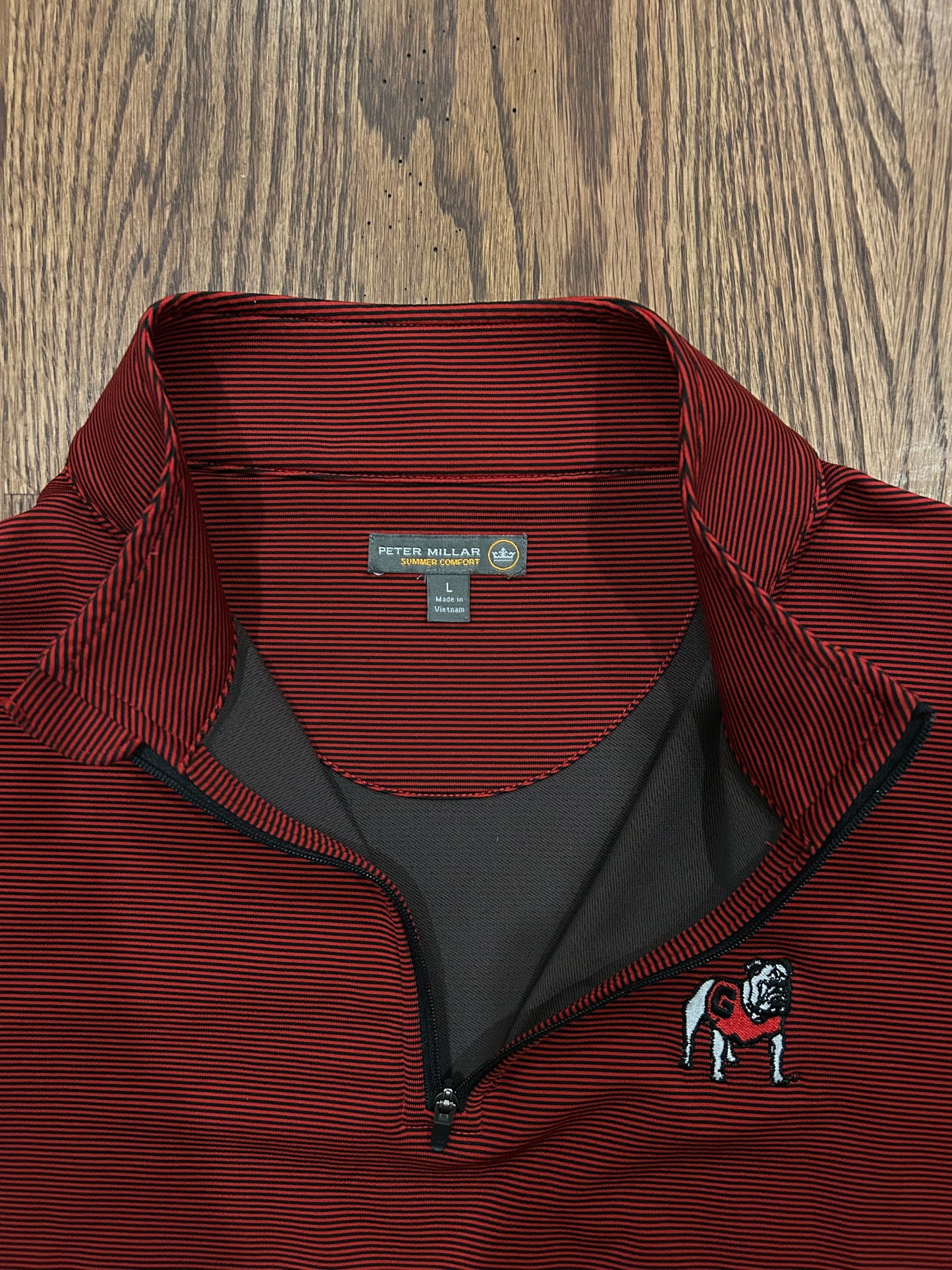 Men’s Large Peter Millar UGA Georgia Bulldogs Quarter Zip