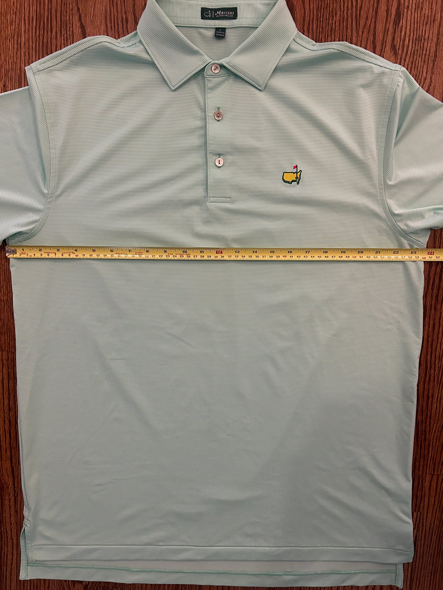 Men’s Large Masters Peter Millar Green Performance Golf Polo